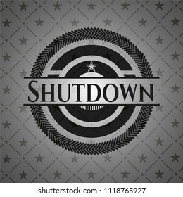 Shutdown black emblem