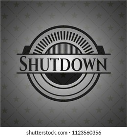 Shutdown black emblem. Vintage.