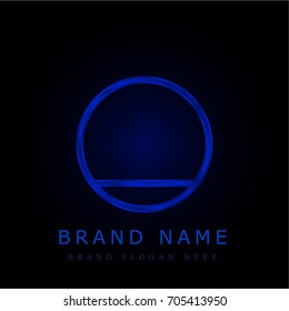 Shutdown blue chromium metallic logo