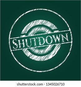 Shutdown with chalkboard texture