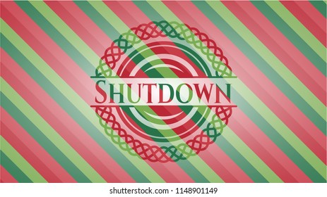 Shutdown christmas style badge..