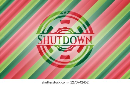 Shutdown christmas style badge..