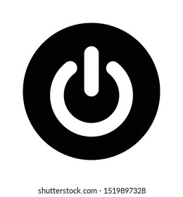 shutdown glyph flat vector icon