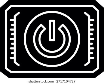 Diseño de icono de estilo de glifo de apagado