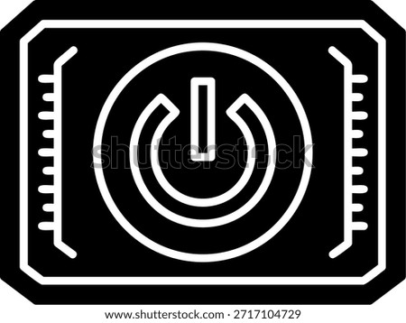 Shutdown Glyph Style Icon Design