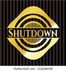 Shutdown golden emblem