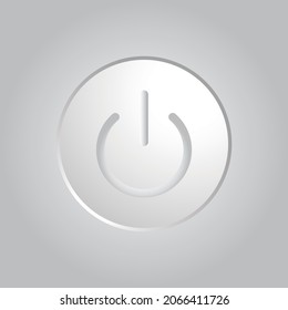 Shutdown icon vector. Power, press, on off button isolate vector sign. 