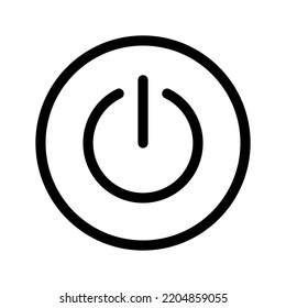 Ilustración de diseño del símbolo del vector de apagado
