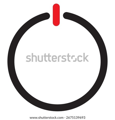 Shutdown Icon with white background.
