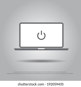 Shutdown Laptop Vector Icon Stock Vector (Royalty Free) 192059435 ...
