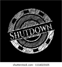 Shutdown on chalkboard