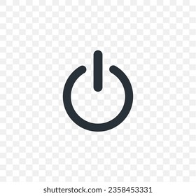 Shutdown ON-OFF button icons isolated on transparent grid  backgrounds 