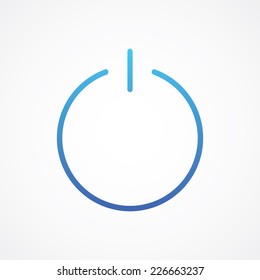 Shutdown On/Off switch icon, vector illustration. Simple Flat Metro design style. ESP10