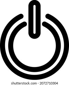 Shutdown Outline Vector Icon Design
