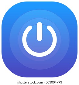 Shutdown Purple - blue circular UI/UX App Icon / Logo Design