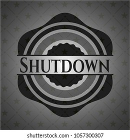 Shutdown realistic dark emblem