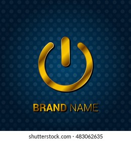 Shutdown Royal Golden & Blue Metallic Premium Corporate Logo / Icon