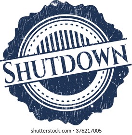Shutdown rubber grunge texture seal