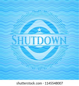 Shutdown warer style emblem.