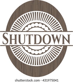 Shutdown-Holzemblem
