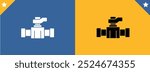 Shutoff valve isolated icon, gate valve linear symbol, shut-off valves vector icon with editable stroke