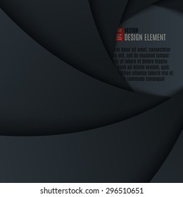 Shutter Aperture. Vector Background. Message Board For Text And Message Design Modern Website. 