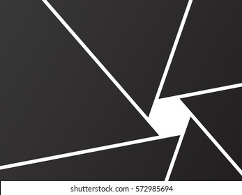 Shutter Background Black Camera - isolated vector illustration 