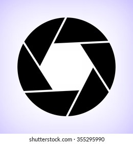 Shutter  - black vector icon