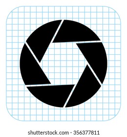 Shutter - black  vector icon