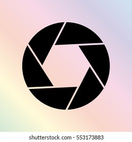 Shutter -  black vector icon