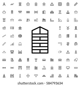 shutter blinds icon illustration isolated vector sign symbol. Architecture icons set.
