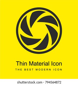 Shutter bright yellow material minimal icon or logo design