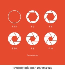 Shutter, camera aperture flat icons set, illustration, vector for web design, app, logo. vector illustration.