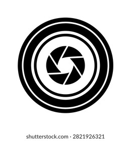 Shutter camera aperture icon representing photography with aperture, photography