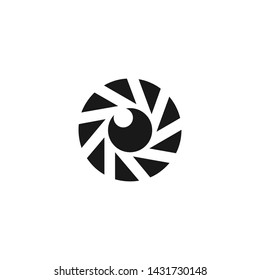 Shutter Camera Icon Logo Vector