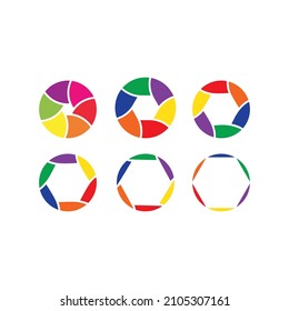 Shutter camera icon vector flat design