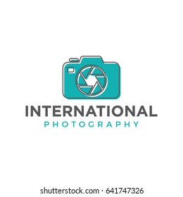 shutter camera photography logo icon  simple vector template