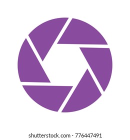 Shutter closeup vector icon, vector great for photographer logo.