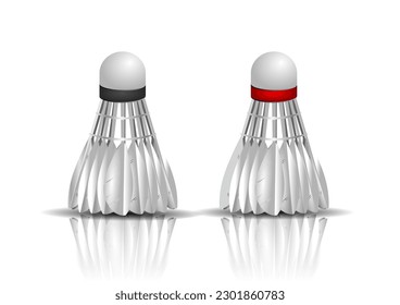 Shutter cock badminton vector animated illustration, realistic design theme. Eps 10