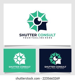 shutter consult logo vector design template