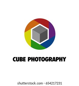 Shutter and cube Logo Concept 