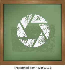 Shutter design on blackboard background,vector
