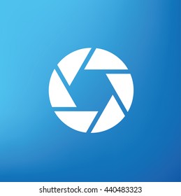Shutter design on blue background,vector