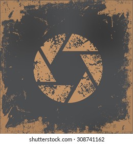Shutter design on old paper background,vector
