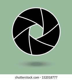 Shutter diaphragm petals. Vector Illustration