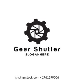 shutter digital graphic camera gear logo design