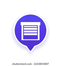 shutter door icon, vector pictogram