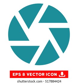 Shutter EPS vector pictogram. Illustration style is flat iconic soft blue symbol on white background.