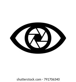 Shutter eye vector icon.