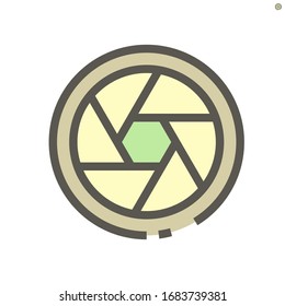 Shutter and film production technology vector icon design.